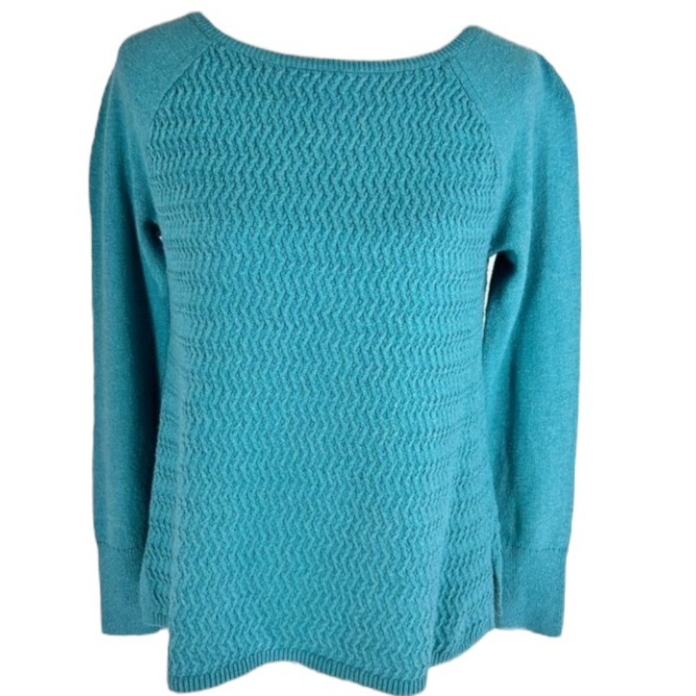 Loft Blue crew neck cotton blend sweater size medium